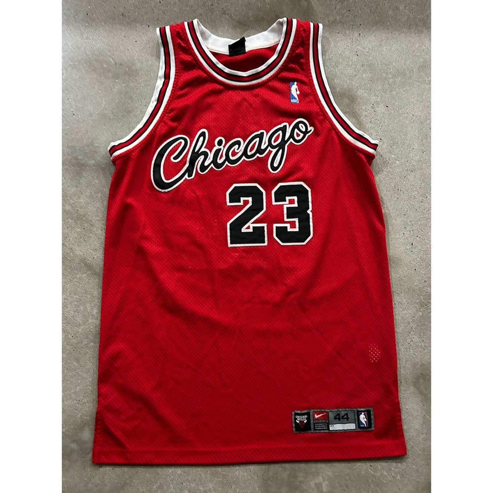 Michael Jordan Chicago Bulls Vintage Retro Authentic Nike NBA Jersey Size 44